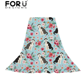 

FORUDESIGNS Women Scarf Fashion Husky Printing Scarves Lady Shawls and Wraps Spring Summer Sunscreen Beach Stoles Drop shipping