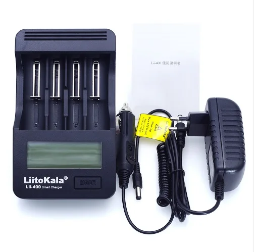 

Liitokala Lii-400 18650 Lithium charger 1.2 v AA AAA NiMH LCD Battery charger 3.7 v 18650 18350 16340 10440 14500 26650 20170