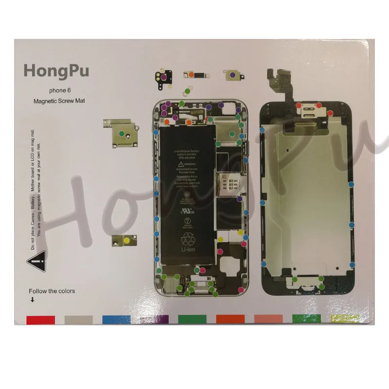 11 шт./lo Professional Магнитный винтовой коврик для iPhone X 8 P 7 plus 7 6s plus 6s 6 5S 5 направляющая подставка для мобильного телефона инструменты для ремонта