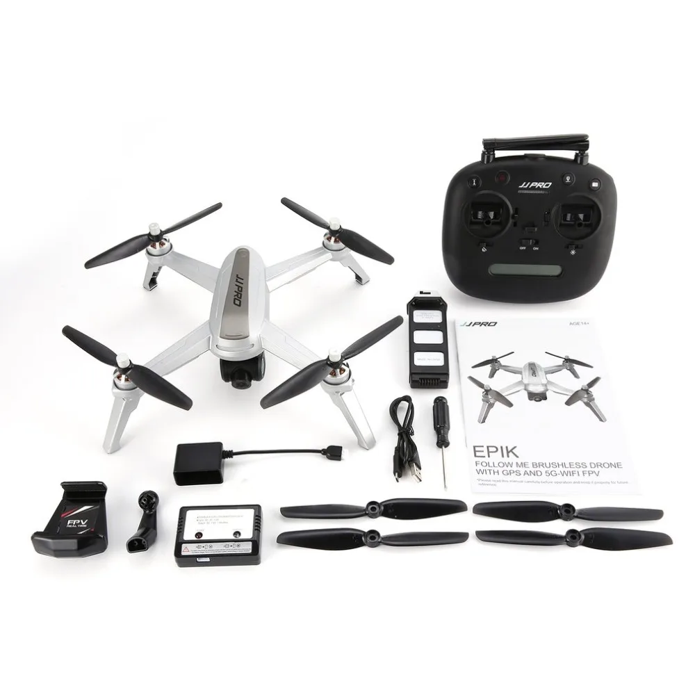 

JJPRO X5 2.4G GPS Positioning 1080P HD 5GWIFI Adjustable Camera FPV Drone Brushless RC Drone Quadcopter One Key Return