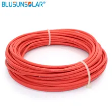 50 метров/рулон 6 мм2(10AWG) Солнечный Кабель красный или черный Pv кабель провод медный проводник XLPE куртка TUV сертификат