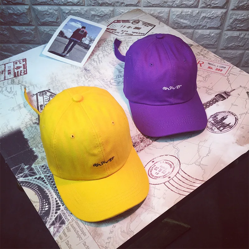 

Men and women Hat summer soft top cap student wild letter embroidery Harajuku hat street hip hop baseball caps casual snapback