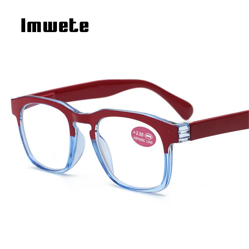 Imwete очки печатных Ноги очки для чтения Для женщин оптический рецепта очков Для мужчин полный зеркало кадр очки для чтения