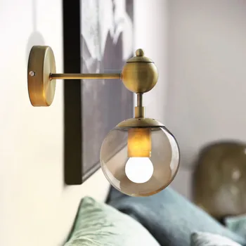 

Retro Industrial Style Bedroom Bedside Led Wall Lights Creative Magic Bean Glass Design Bath Aisle Kitchen Wall Sconce Lamps