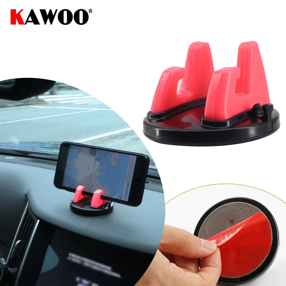 KAWOO 360 درجة حامل هاتف محمول للسيارة ل ميتسوبيشي بيجو رينو لوحة ملصق حامل للهاتف حامل مكتبي دعم قوس