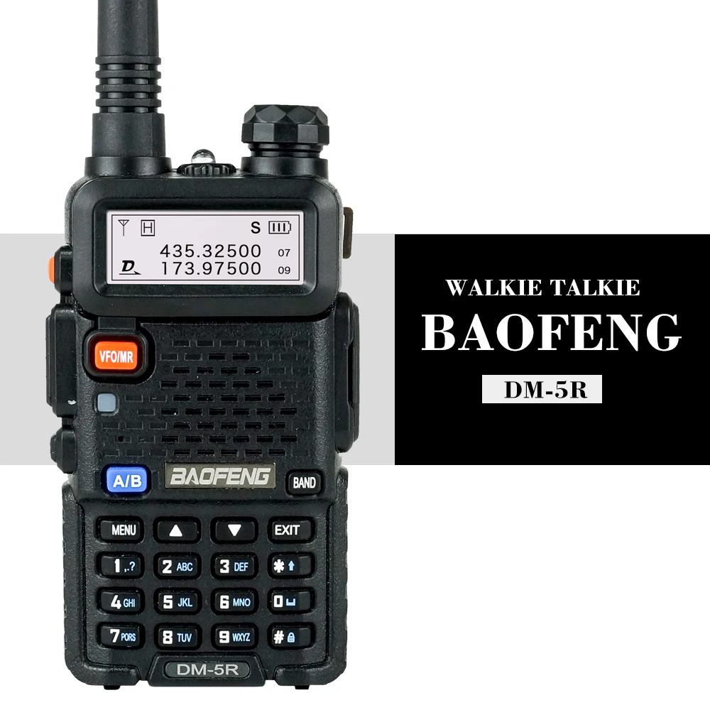 

BAOFENG DM-5R Radio Walkie-talkie Dual Band Transceiver VHF UHF 136-174/400-480MHz Two Way Radio Walkie-talkie
