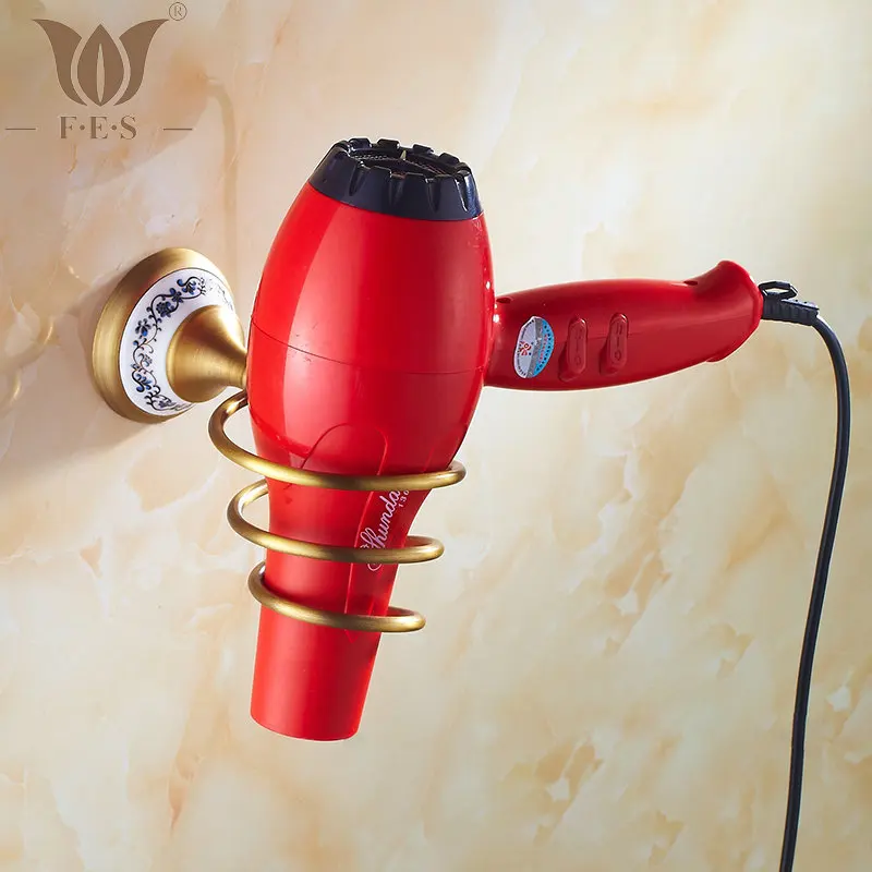 AP1 Series Antique Brushed Copper Hair Rack Novelty Households Rack Hair Blow Dryer Holder Wall Hang