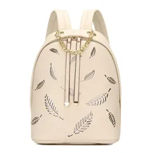 Z101 Mujeres Hollow Buena Calidad Mochilas Escolares Para Adolescentes Mujeres Niñas Cuero de LA PU Mochila Mochila Estilo de Muy Buen Gusto de La Vendimia