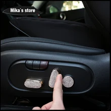 Автомобильные накладки на автомобильные сиденья Кнопка крышка цинковый сплав, украшенный стразами Украшение Наклейка для mini cooper F60 автомобильные аксессуары