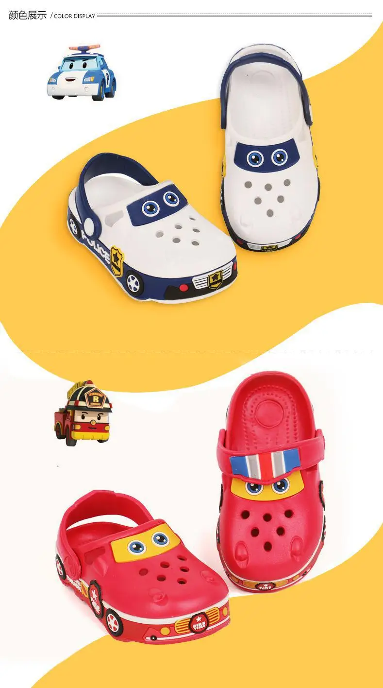Тапочки для маленьких мальчиков и девочек; Детские пляжные сандалии с героями мультфильмов; летняя детская обувь на полой подошве
