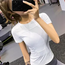 Топ для йоги, удобная, тонкая, Спортивная рубашка, женская, короткий рукав, для спортзала, топы для фитнес-тренировки, для женщин, сухая, подходит, белый, черный, для бега, S L