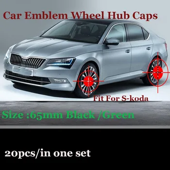 

Good Quality 20pcs 65mm Auto badge Car Emblem Rims wheels hub caps Car covers for Octavida Bora Jetta Fabia Superb Yeti label