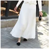 Womens Fashion Pleated Midi Long Skirt Female Korean Japanese Casual High Waist Skirts Jupe Faldas 10 Colors 2022 Spring SK295 ► Photo 2/6