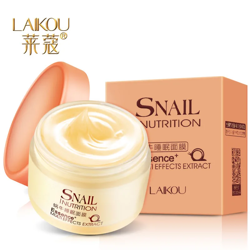

LaiKou 75g Snail Sleeping Mask for face snail face reduce freckles acne and spot remover anti wrinkle anti aging face mask