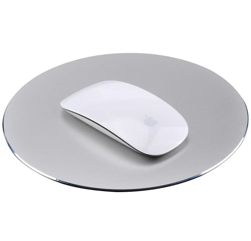 22cm Crirle Round Aluminium Alloy PU 2 Side Use Gaming Hard Metal Material Personalized Durable Mouse Pad Mat Comfort Mice Pads |