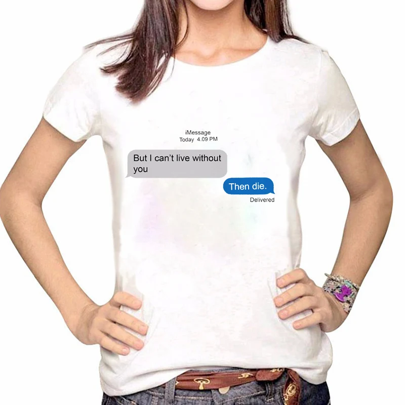 

Women Clothes Tshirt Women Print Shirt Summer Message Funny Printed Short Sleeve Casual T Top Female T-shirt Woman Tee