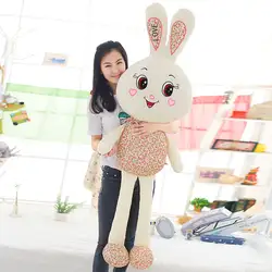 Оптовая продажа кролик ткань кукла девочка подушка мягкая подушка 50-150 см Большой размер игрушки милый кролик плюшевые игрушки мягкие