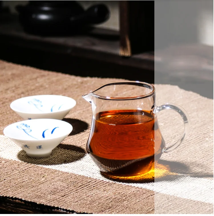 Пищевая термостойкая прозрачная стеклянная чашка для зеленого чая, чашка для чая, чайная кружка ручной работы, чайная утварь