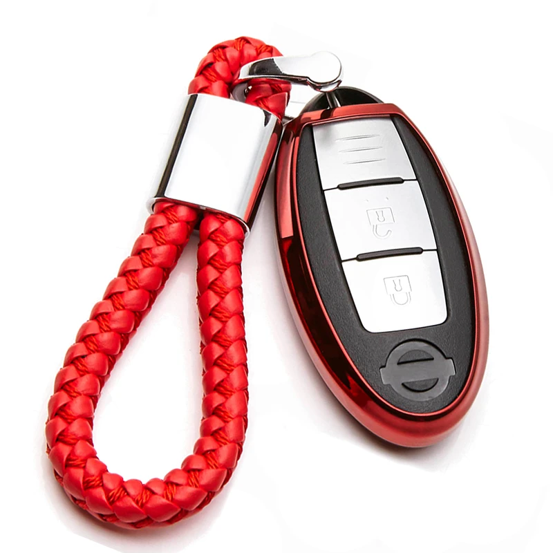

TPU Car Key Cover Case For Nissan Note Tiida Qashqai j10 J11 Micra K12 Juke Teana Leaf X Trail T31 Navara Murano Sunny Key ring