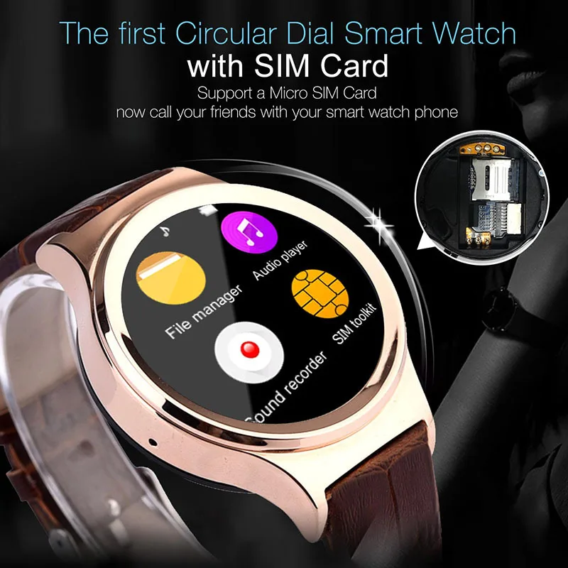 2016 Waterproof Smart Watch S3 T3 font b Smartwatch b font Support SIM SD Card Bluetooth