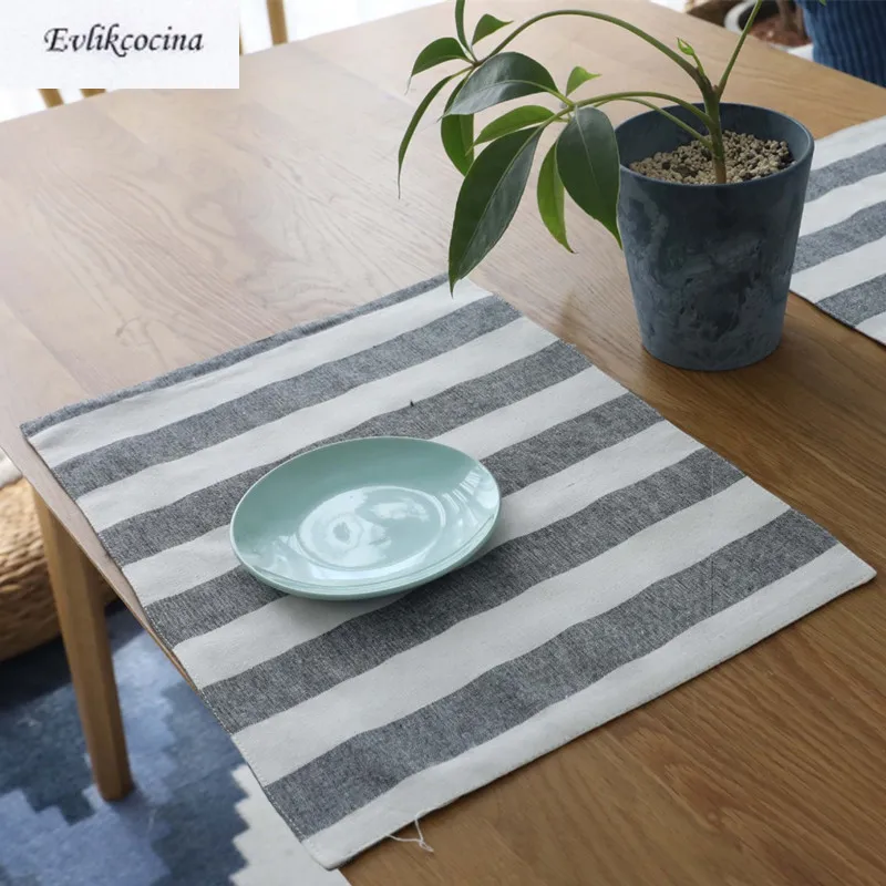 شحن مجاني واسعة المشارب placemat اكسسوارات المطبخ الحصير منصات طاولة الطعام المفارش القطن الكتان القماش رف الفردية