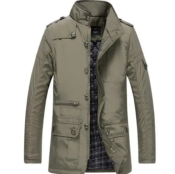 Мужская хлопковая парка большого размера Повседневная теплая куртка в деловом