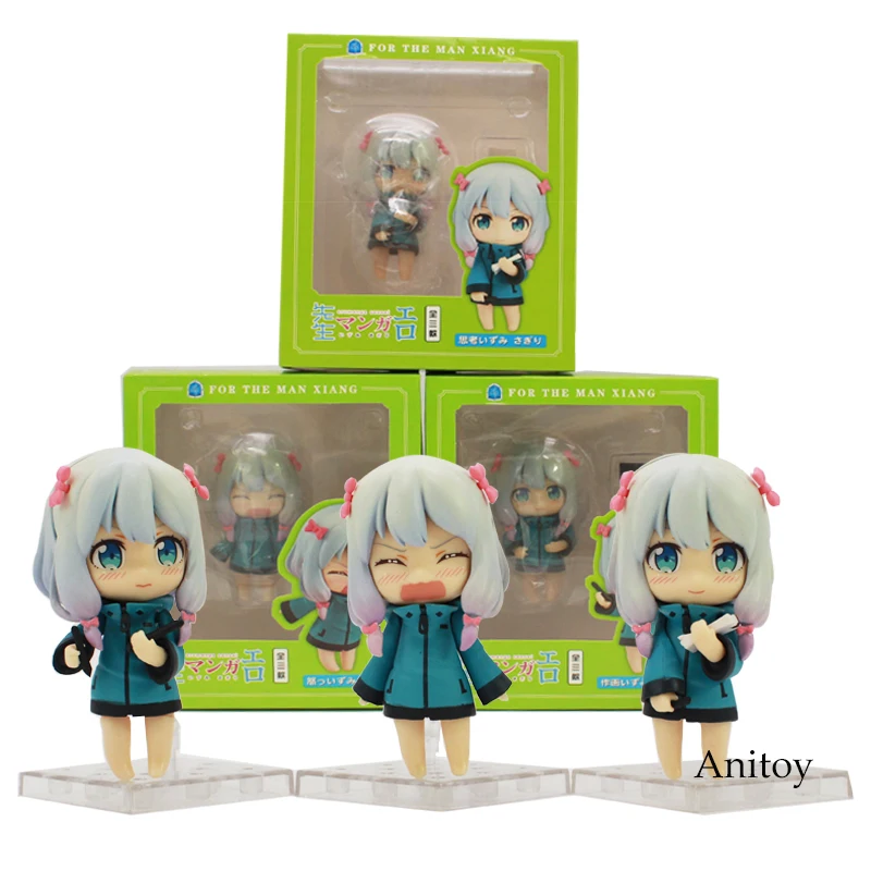 

Eromanga Sensei lzumi Sagiri Q Version Nendoroid Doll PVC Action Figure Collectible Model Toy 3pce/set 8.5cm