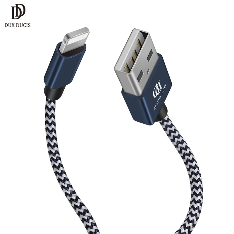 

DUX DUCIS 2Pcs USB Cable for iPhone 7 8 Plus X Data Fast Charging Wire for iPhone 6 6s Xs Max Long & Short Charger Cable 1m 0.2m