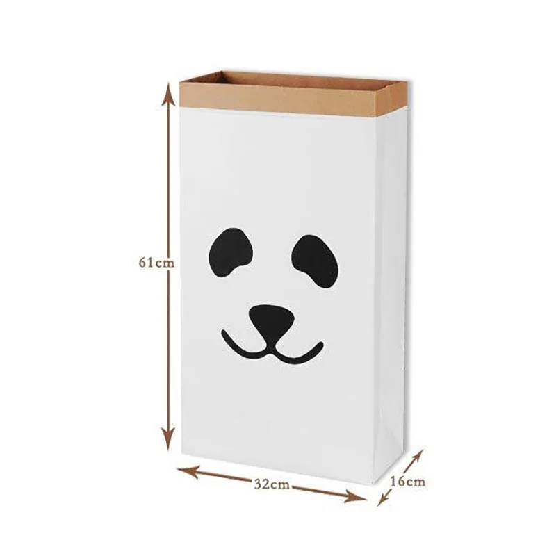 32*61*16 CM كرافت ورقة حقيبة تخزين لطيف طباعة الاطفال غرفة الغسيل الحقيبة الذاتي الوقوف الكلاسيكية ألعاب الأطفال أكياس الورق