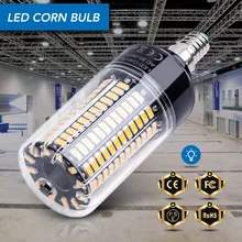 Bombilla de mazorca E14 E27 lámparas LED 220V B22 de alta potencia 28 40 72 108 132 156 189 luces Led SMD 5736 lámpara LED 110V sin parpadeo 85-265V