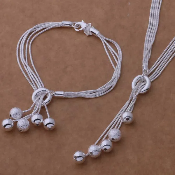 AS270 горячие ювелирные наборы из серебра 925 пробы браслет 011+ ожерелье 494/aksajbza arfajima