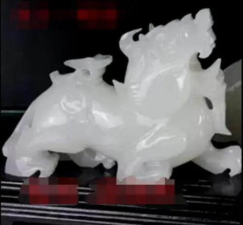 

Afghan White jade Fortunes Fortune Gathers Feng Shui Ornaments