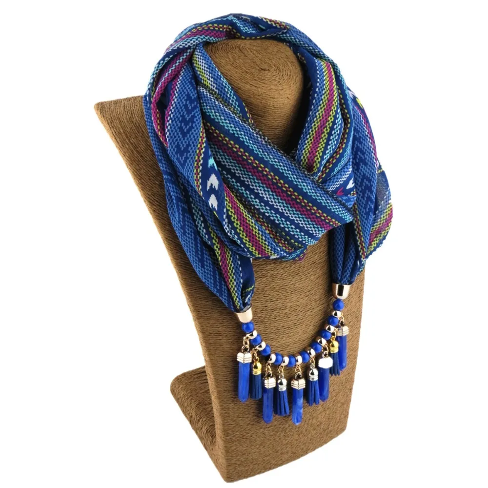 Весенне-летний стильный Теплый шарф 180*70 см, Очаровательная шаль, подвеска в виде капли воды, акриловое ожерелье, обертывание, ювелирное изделие, 7 цветов, винтажная шаль