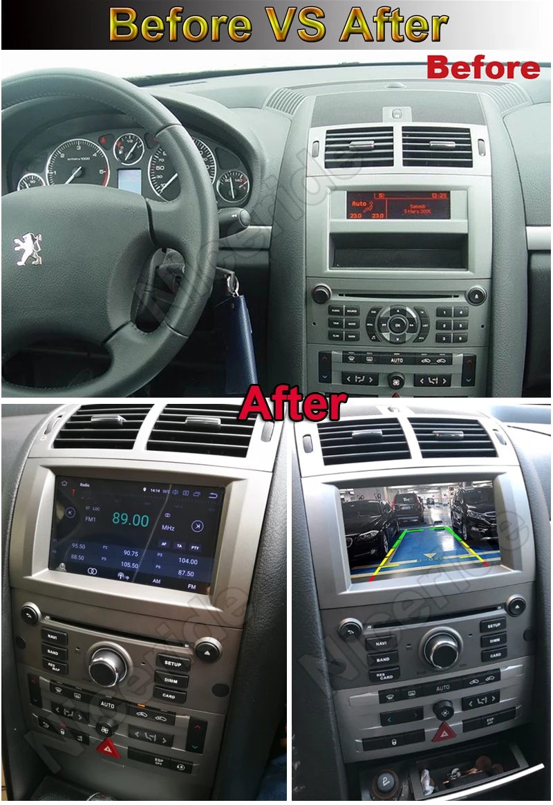 Discount IPS 2 Din Android 9.0 Car Radio For Peugeot 407 2004-2010 Car Multimedia Player Stereo Auto Audio GPS Navigation DVD Video 5