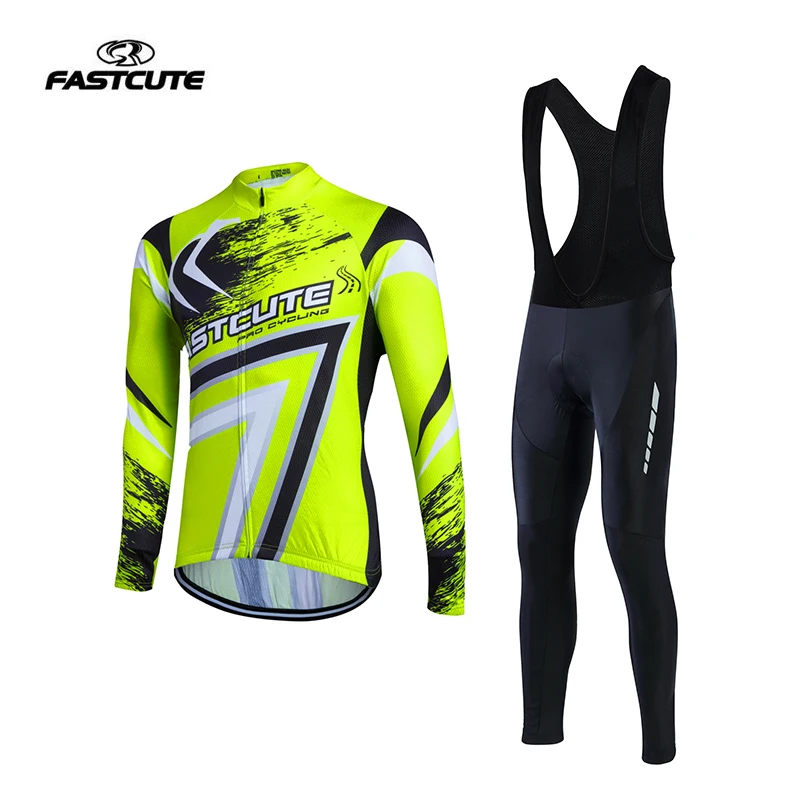 Men Long Sleeve Cycling Jersey Set Bicycle font b Sports b font Clothing Ropa De Ciclismo