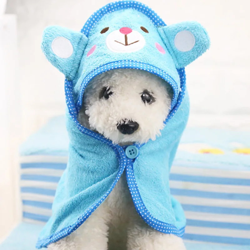 

Multifunction Puppy Dog Drying Bath Pet Towel For Dogs Cat Hoodies Bathrobes Absorbent Shower Cleaning Pet Supplies