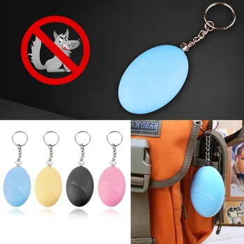Self Defense Keychain Alarm Egg Shape Girl Women Anti-Attack Anti-Rape Security Protect Alert Personal Safety Scream Loud