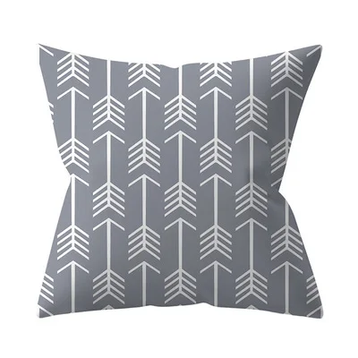 Наволочка ZENGIA с геометрическим рисунком 45*45 см, серый полиэстеровый чехол для подушки в полоску, треугольная наволочка, декоративные подушки - Цвет: HS03-19