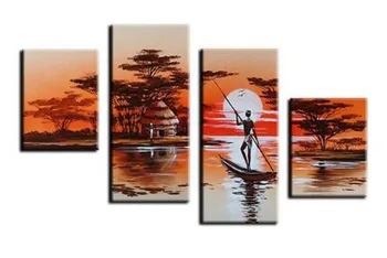 

4pcs diamond embroidery African landscape,5d diamond painting full square, diamond mosaic,picture of rhinestones,cross-stitch