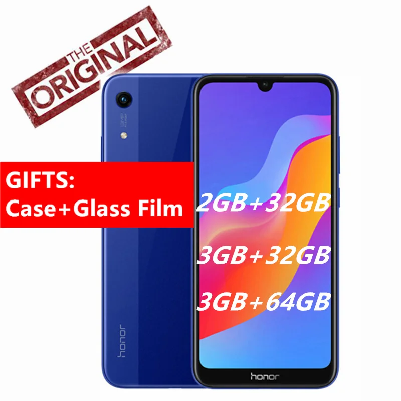 Honor 8A, смартфон, 6,09 дюймов, экран fullview, Android 9,0, четыре ядра, мобильный телефон, разблокировка лица, 3 слота для карт, 4G LTE