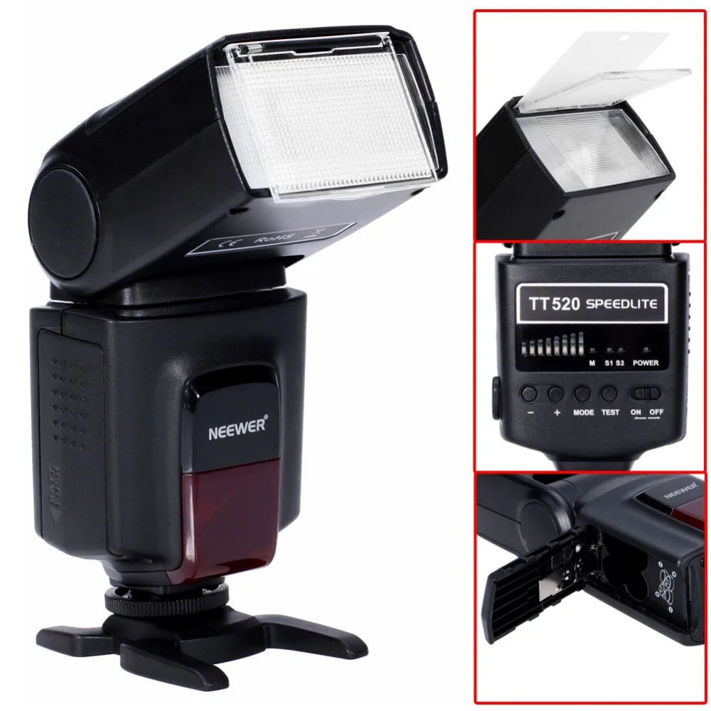Neewer TT520 Flash Speedlite for Canon 60D 550D 600D 1100D Nikon Sony