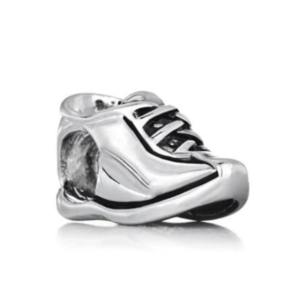 

Free shipping Running Shoe European Bead Symbol Charm beads fit Pandora charm bracelet