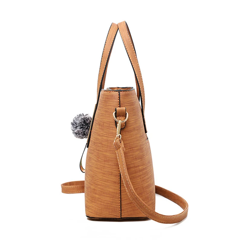 Women European Handbags Lady Fashion Hairball Crossbody Shoulder Bags Female Leather Messenger Bag Bolsa Top-Handle Purse SS7234 (2)