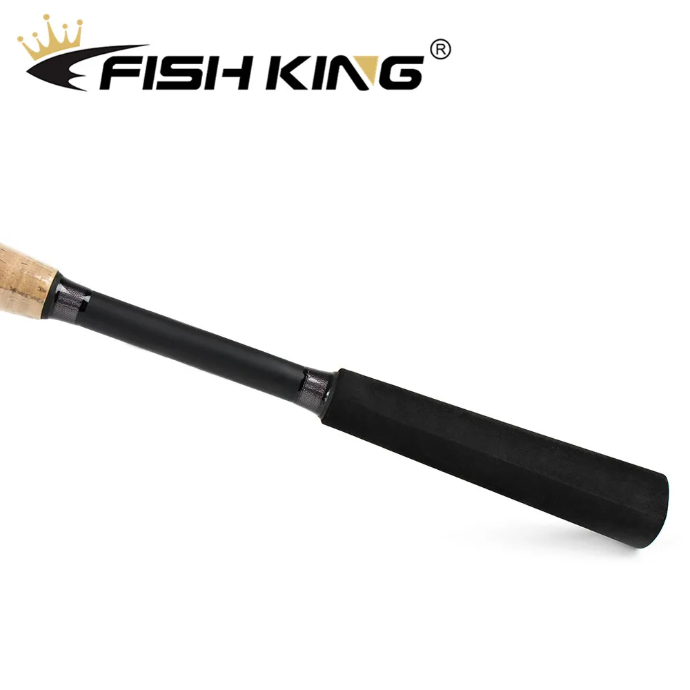 Спиннинговая Удочка FISH KING из углеродного волокна 1,98 м/2,1 М/2,4 м/2,7 м, супержесткая 2 секции, удочка для ловли кальмаров, щуки, удочка