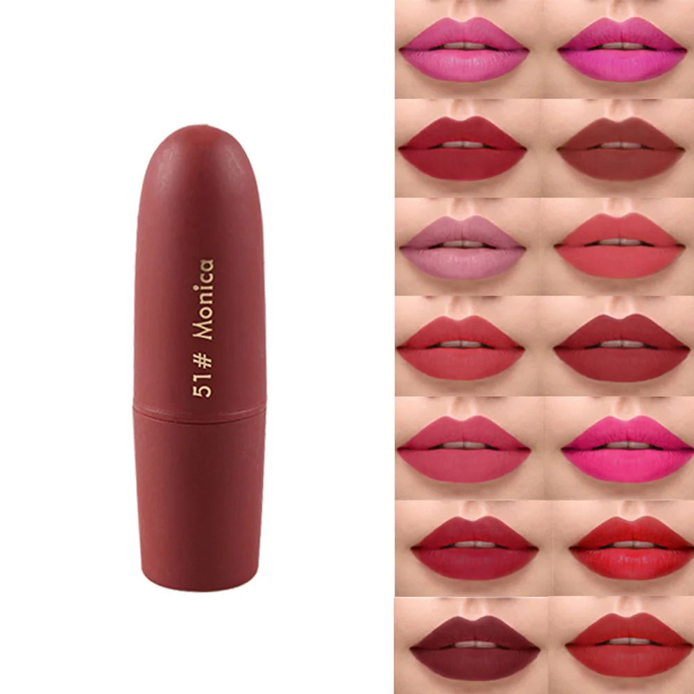 

Matte Lipstick Nude Waterproof Makeup Lip Gloss Lip Stick Top Quality Long Lasting Lips Smooth Lipgloss Sexy Makeup Cosmetics