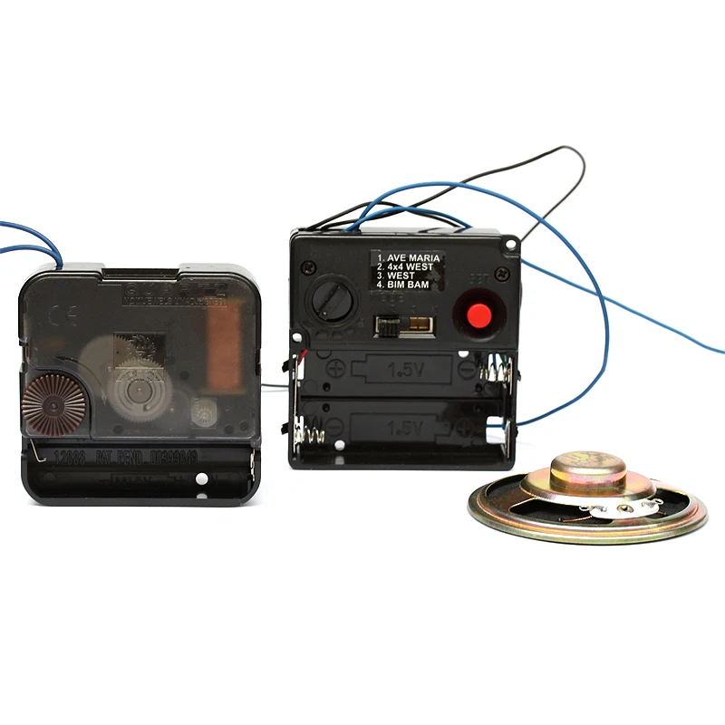 

12888 Trigger Movement Screw In Type With Plastic Music Chime Box and Horn Clock Accessory Quartz DIY Movement Kits