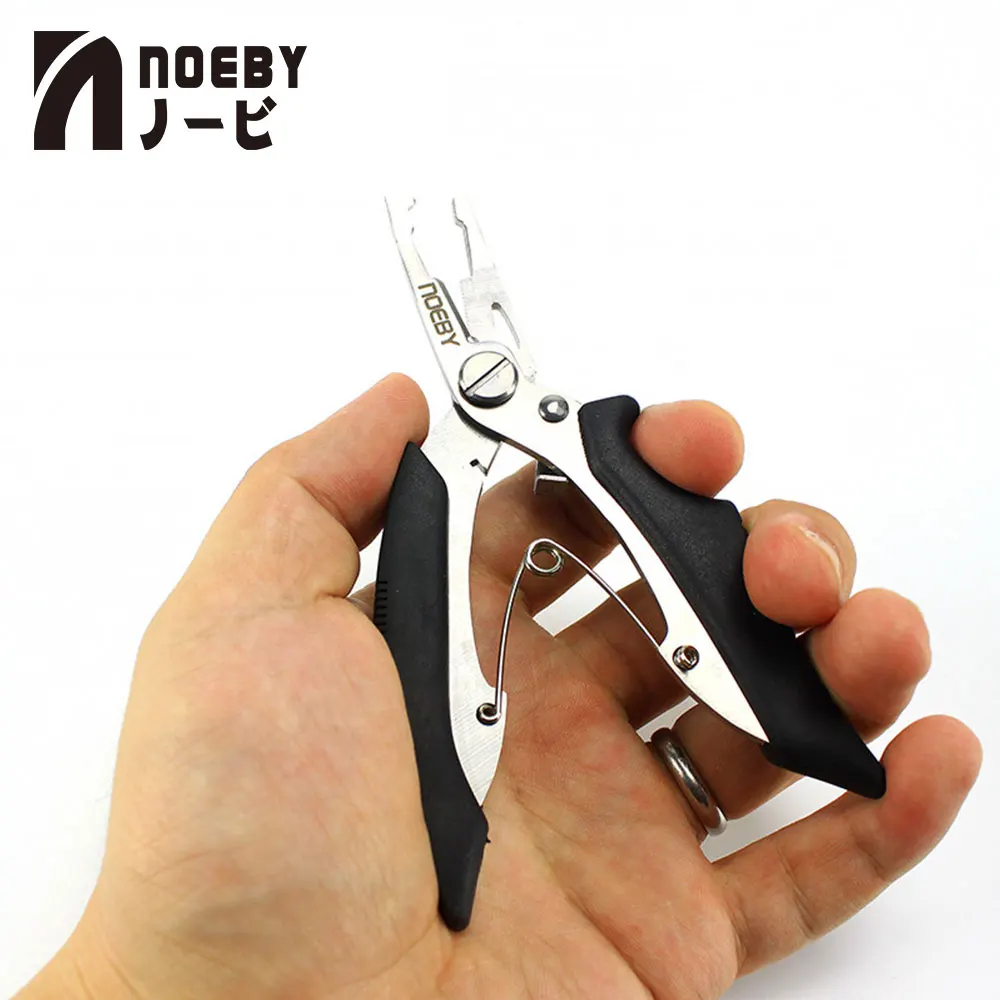 NOEBY الفولاذ المقاوم للصدأ الأسماك التحكم قبضة القابض إغراء متعددة الوظائف ذو طيات هوك ذو طيات الأسماك كماشة الصيد أدوات معالجة مجموعة