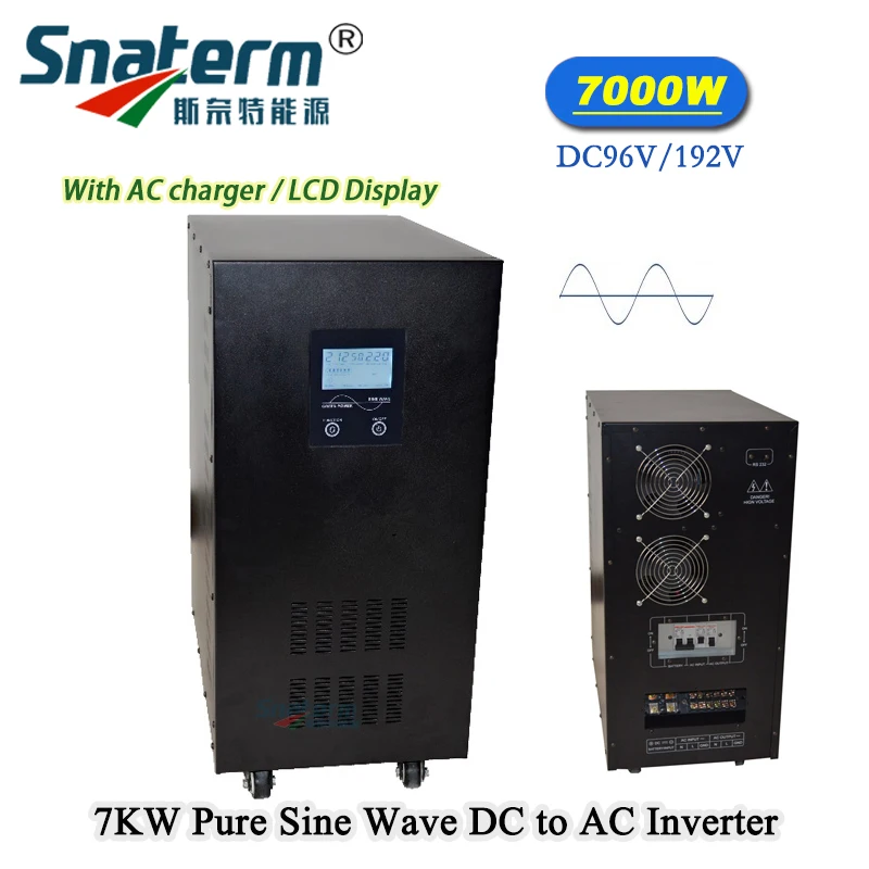 

7KW/7000Watts Pure sine wave Solar PV Power Inverter dc to ac Converter 96/192/120/144VDC to 220AC 50HZ 10KVA UPS Power inverter