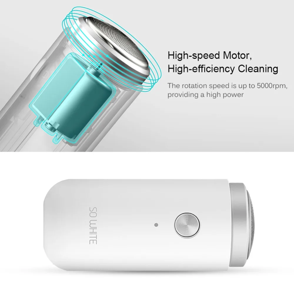 Xiaomi SO WHITE ED1 Electric Shaver Mijia USB Rechargeable Shaver Mini IPX5 Waterproof Beard Trimmer Shaving Razor from Youpin  (2)
