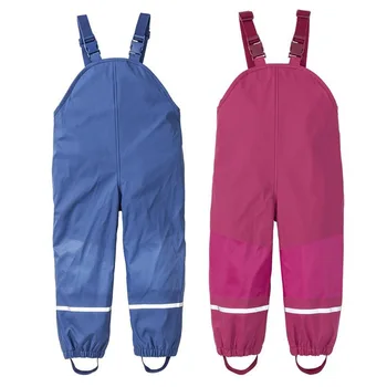 

PU Child Pants Raincoat Pants For Children Skiing Trousers Boy/Girl Waterproof Rain Proof pants